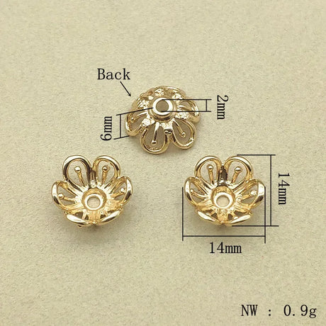 New Arrival! 100pcs Copper Flat Base Flower Centers For Handmade Necklace/Earrings DIY Parts Jewelry Findings&Components