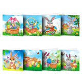 AZQSD Diamond Painting Greeting Card Blessing Christmas 6/8/12pcs Happy Birthday Animal Flower Landscape Envelope Postcard