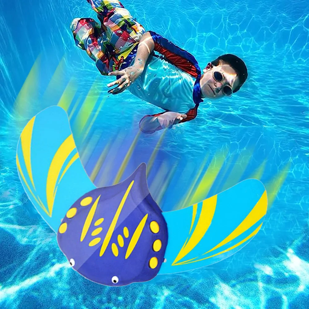 Stingray Underwater Glider Swimming Pool Diving Toys Adjustable Fins Self-propelled Fun Water Games for Little Ones Adult