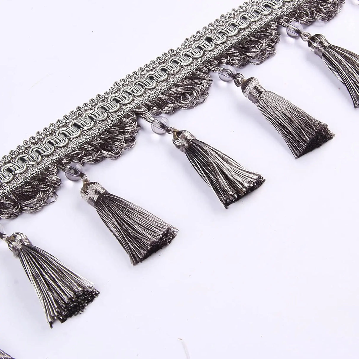 6M/Lot 9cm Width Curtain Fringe Tassel Trim Lace Accessories Decorative Clothing DIY Sewing Fabric Webbing Pearl Tassels Lace