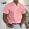 Men's V-neck High-quality Cotton Embroidered Polo Shirt Spring/Summer New Short Sleeved T-shirt Casual Sports Breathable Short S