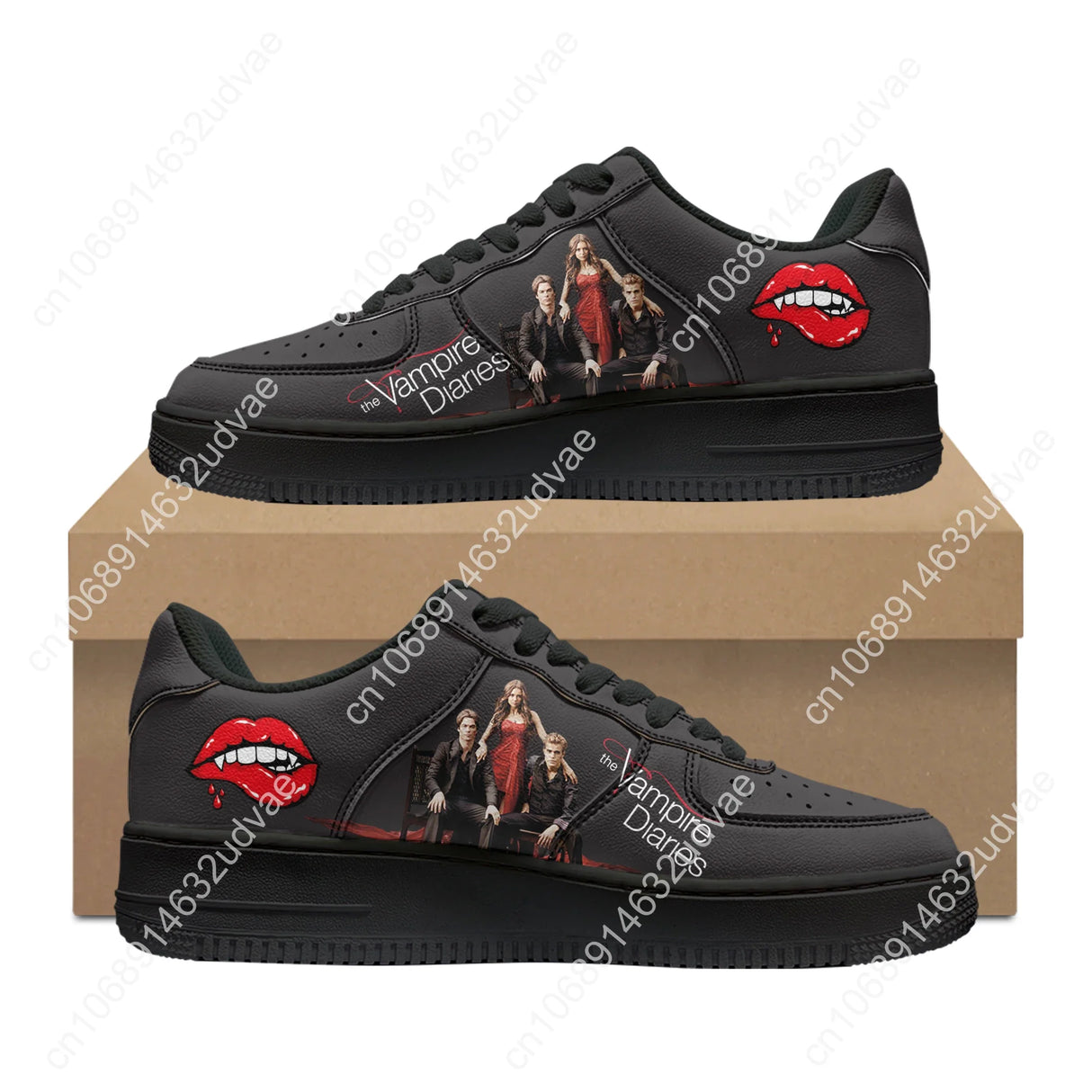 The Vampire Diaries Damon Salvatore Shoes AF Basketball Men Women Sports Running Flats Force Lace Up Mesh Sneakers Custom Shoe