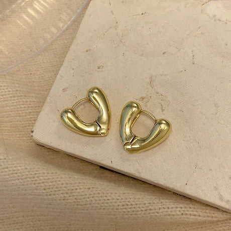 Silver Color Hollow Double Heart Earrings for Women Korean Style Design Ear Buckle 2023 Korea Fashion Jewelry Accessories