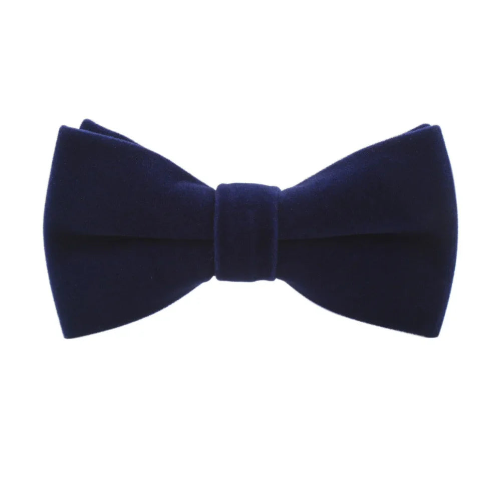 Navy Blue Black Velvet Bowties For Man Bowtie Cravat Banquet Suit Accessories Women Evening Dresses Big Butterfly Men's Bow Ties