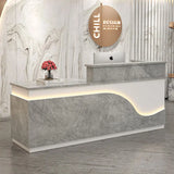 White Light Reception Desks Design Stylish Modern Luxury Reception Desks Office Front Mostrador Negocio Commercial Furniture