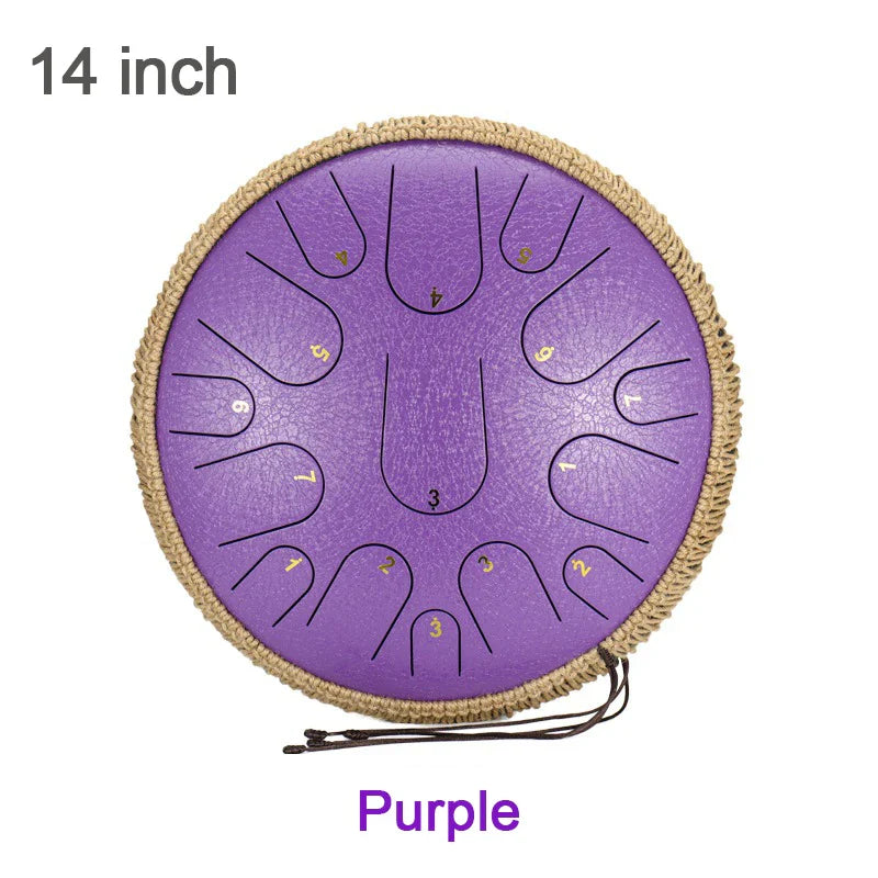 14 Inch 15 Tone Ethereal Drum Percussion Instrument Professional Music Instruments C-key Mini Tongue Drums Worry-free Steel Drum