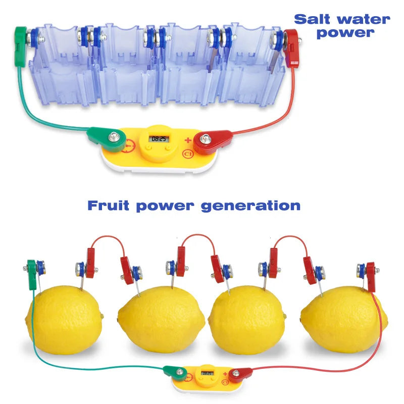 Kids Montessori Toy Fruit Potato Dry Battery Educational Science Toys for Children Technology Experiment Teaching Aids STEM Kit