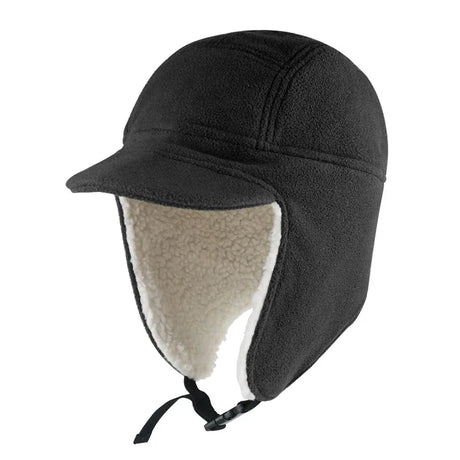 Connectyle Men's Women Soft Fleece Warm Winter Hats Sherpa Lined with Visor Windproof Earflap Snow Ski Skull Cap