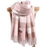 2024 Pamwallymensa Women's Scarf Winter Luxury Brand Tippet Scarves for Ladies  Plaid Shawls Warm British Style Thicken Man