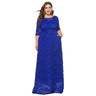 Plus Size Elegant Slight Stretch Bridesmaid Party Evening Maxi Long Dress With Pocket For Women