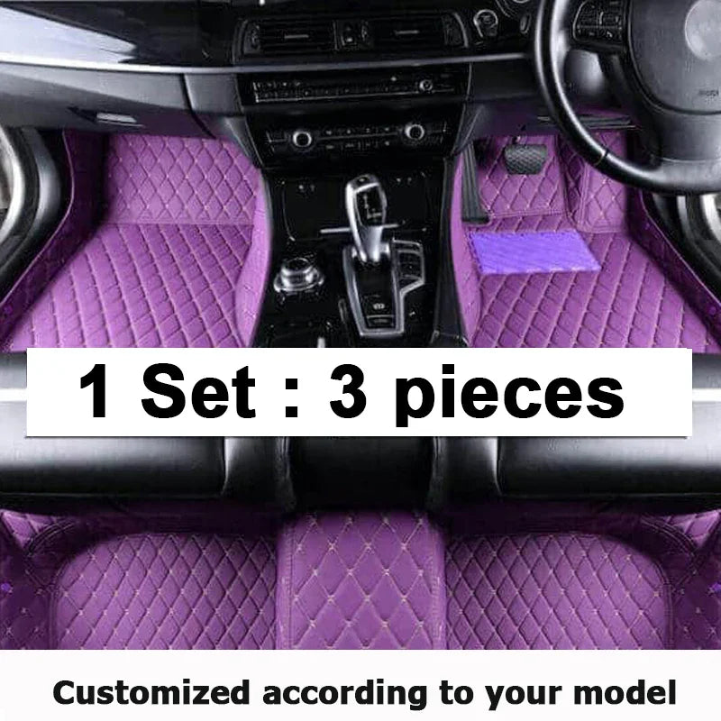 Custom Made Leather Car Floor Mats For Toyota Land Cruiser Prado 120 2003 2004 2005 2006 2008 Carpets Rugs Foot Pads Accessories