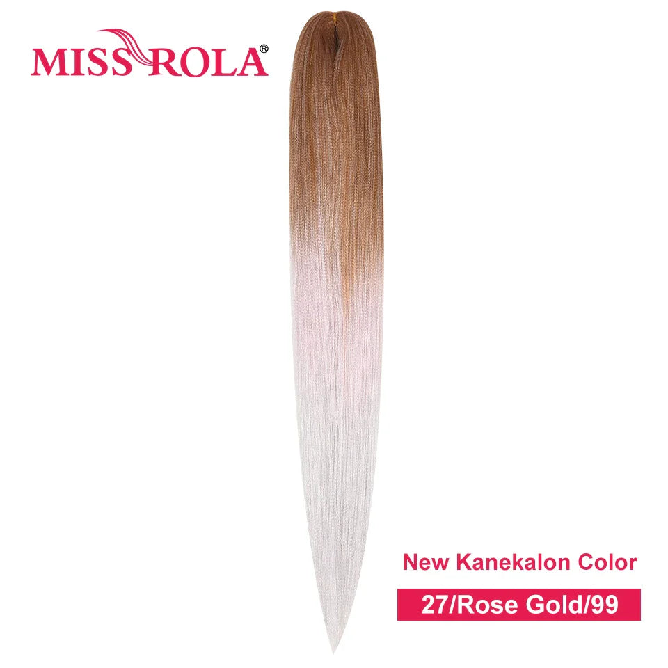 Miss Rola Synthetic 28Inch 100G 2023 New Hair Extension Yaki Straight Jumbo Braiding Hair Pre-Stretched Braid Kanekalon Hair