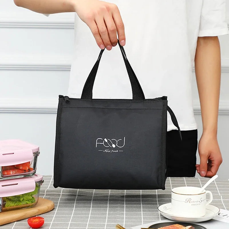 High-Capacity Portable Insulated Lunch Bag Women Kid Picnic Work Travel Food Thermal Storage Container Bento Box Cooler Tote Bag