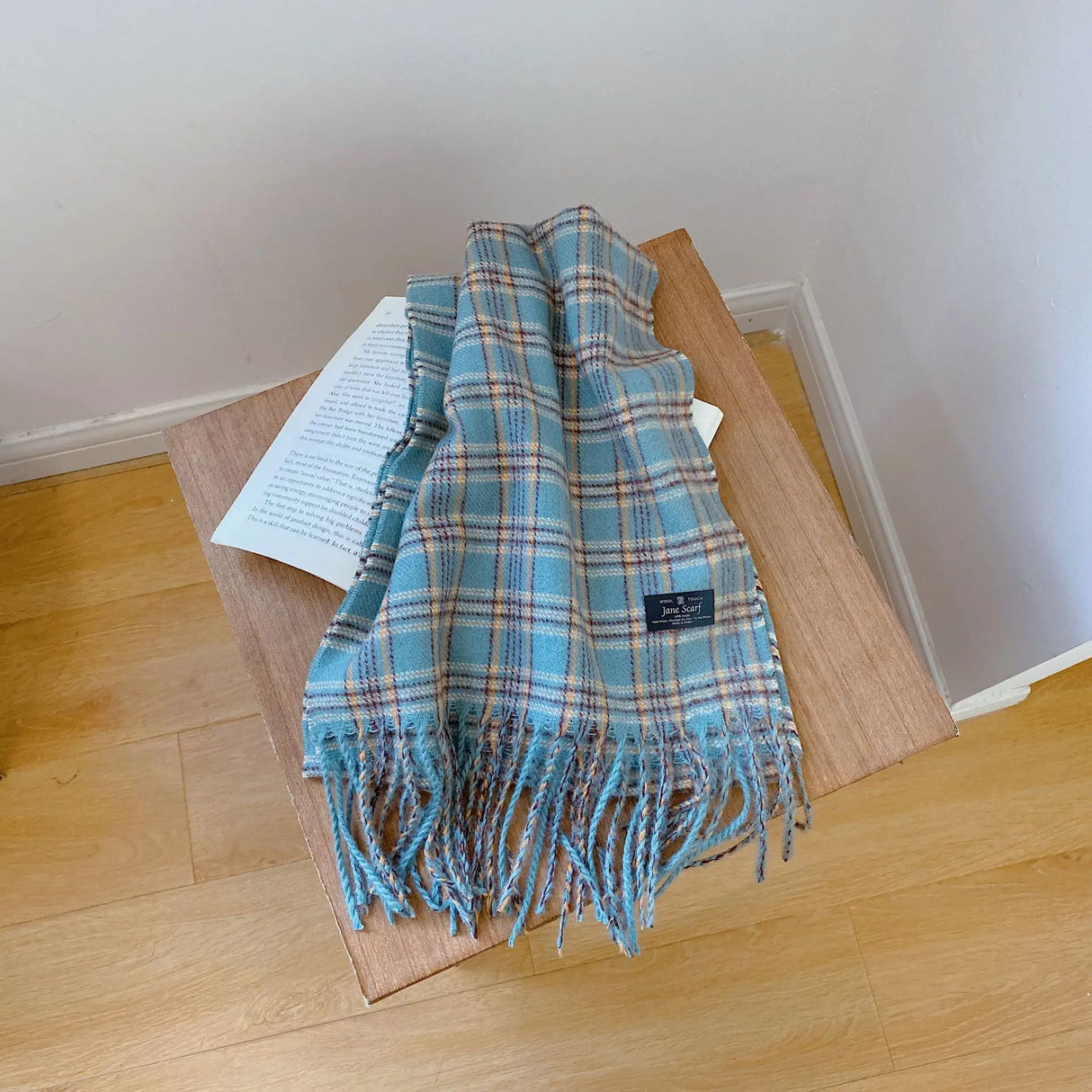 Japanese Korean Style Sweet Cute Plaid Children Scarf Autumn Winter Warm Boys Girls Knitted Wool Scarves