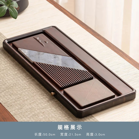 Kitchen Gadget Tea Tray Wood Coffeeware Teaware Office Vintage Bamboo Tray Luxury Plate Bandeja De Madera Tea Accessories