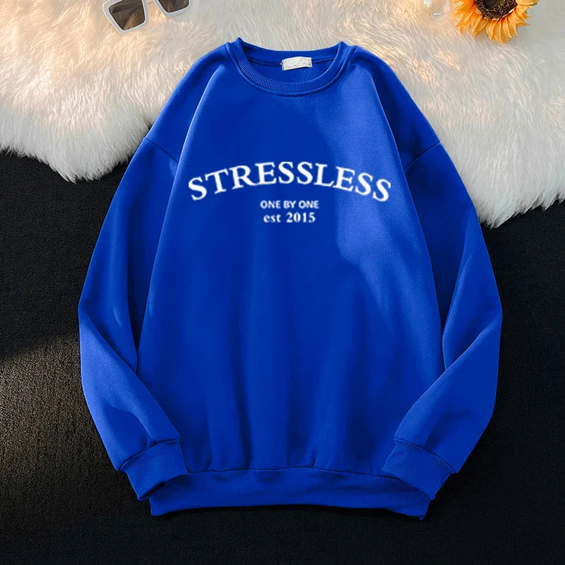 Blessyuki 2023 Plus Size Letter Printed Hoodies for Women Autumn Winter Oversized Casual Long Sleeve O-neck Y2k Sweatshirt Top