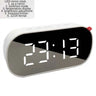 Led Alarm Clock Digital Children Electronic Alarm Clocks Curved Screen Mirror Temperature Clock with Snooze Function Desk Clock