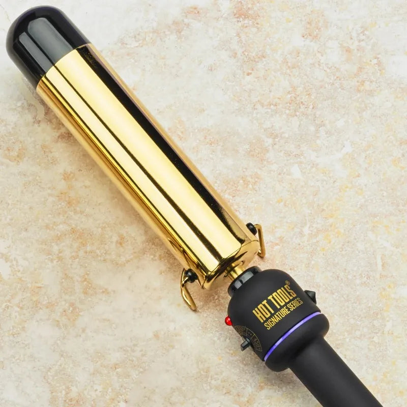 DUTRIEUX 1-1/2" Gold Hair Curling Wand, Gold and Black with Protective Glove，hot comb，electric hair brushes