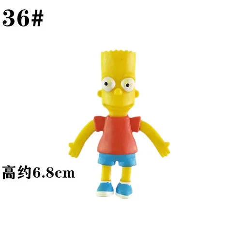 NJ Croce The Simpsonas Figure Bendable Doll Ornaments Accessories Fantasy Figurines Children Present