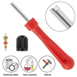 33Pcs Tire Valve Stem Puller Kit Car Motorcycle Valve Stem Core Metal Repair Tools Automobile Tire Install Replacement Tool