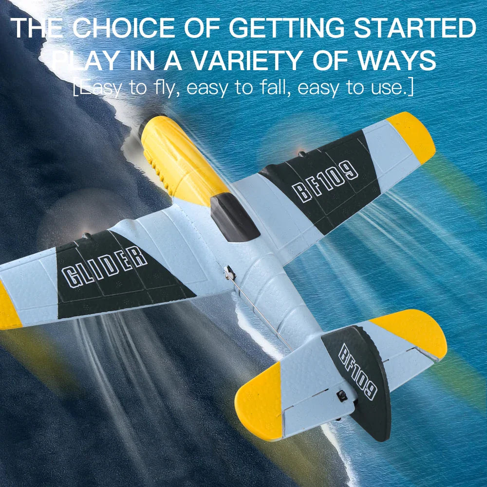 JIKEFUN RC Airplane 2.4GH 4CH 150mm Z61 Wingspan 3-Axis One Key U-Turn Aerobatic Xpilot Stabilization System EPP Rc Plane Toys