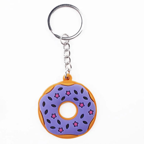 Creative Sweet Donut Keychain Party Favors Kids Food Pendant Keyrings Bagpack Ornaments Accessories Christmas New Year Gifts