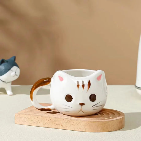 Creative Cat Shaped Mug Cups of Coffee Cup to Go Personalized Gifts Cute and Different Cups Ceramics & Pottery Original Mugs Bar