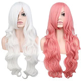 Women Synthetic Hair Red Pink Blue Orange Curly Body Wave Hair for Adult High Temperature Fiber Quality Halloween Wig