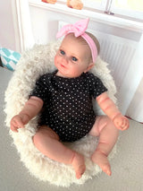 19Inch Already Finished Reborn Baby Doll Maddie Smile Girl Handmade 3D Skin Visible Veins Art Collection Doll Toy Figure Gift