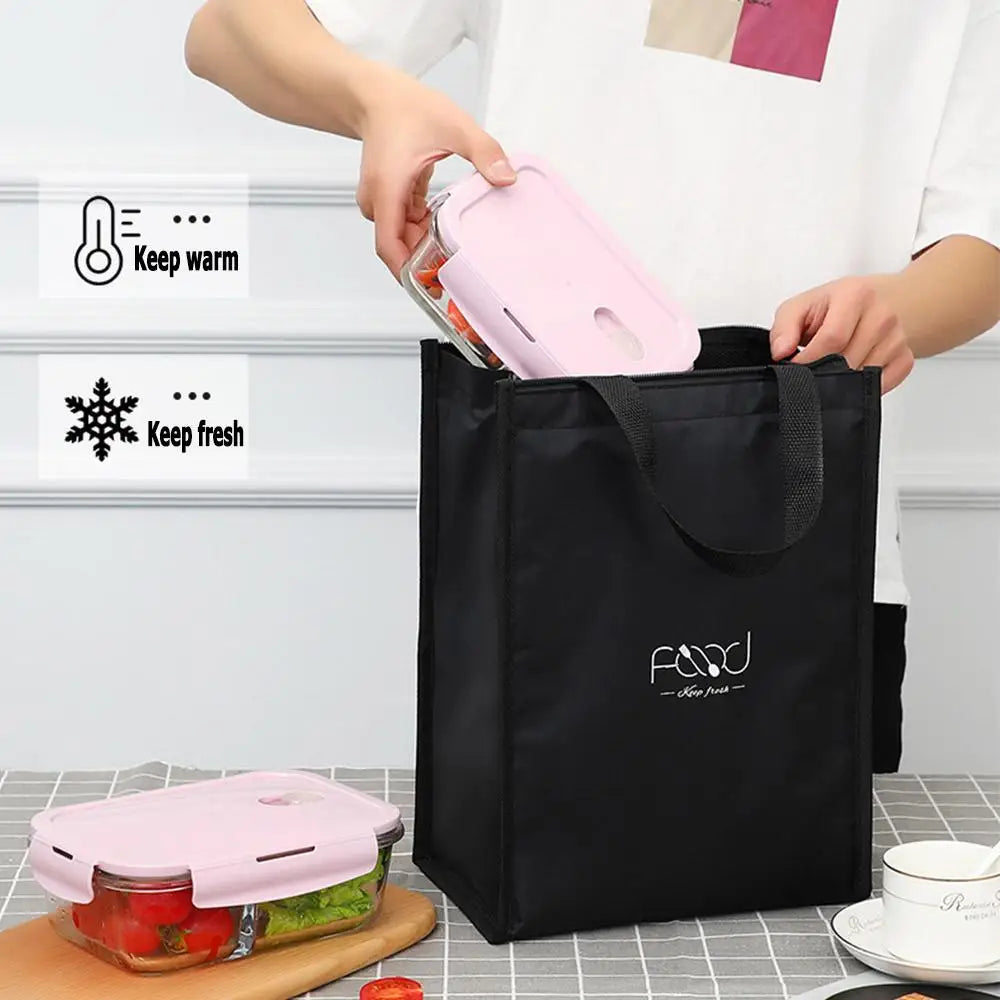 Portable Lunch Bags Unisex Thermal Cooler Food Tote Food Storage Box Office Lunch Handbags Supplies