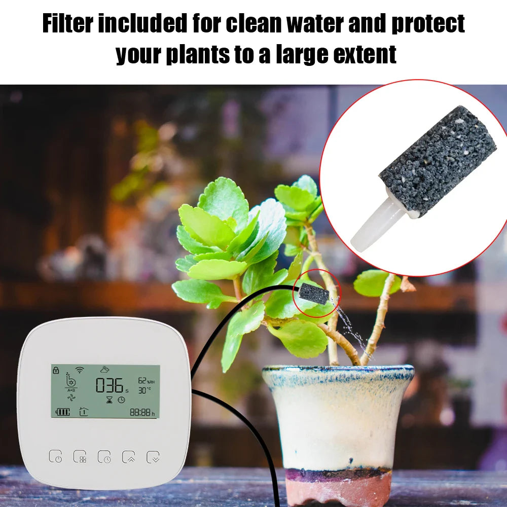 With Solar Panel WiFi Tuya Micro-drip Irrigation Controller Intelligent Automatic Water Timer Digital Watering Irrigation Timer