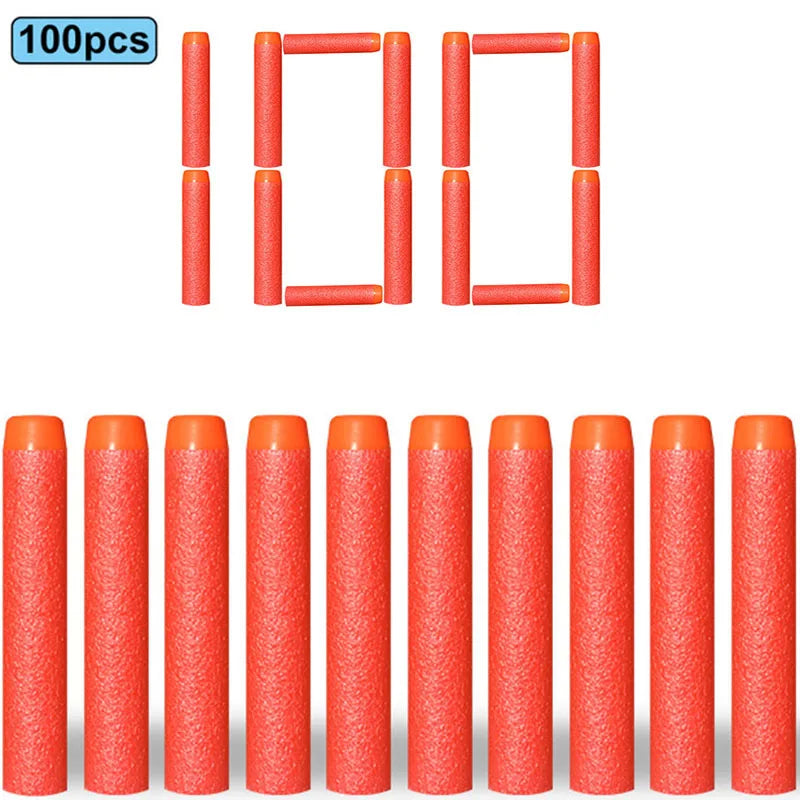 7.2cm 50/100pcs For Nerf Soft Bullets Darts Round Head Refill Sponge Darts Kids Toy Gun Bullets For NERF N-Strike Blasters