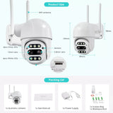 BESDER 8MP 4K PTZ IP Camera 8x Zoom Dual-Lens Human Detect CCTV Camera Outdoor CCTV Wifi Video Surveillance Camera ICSEE Alexa