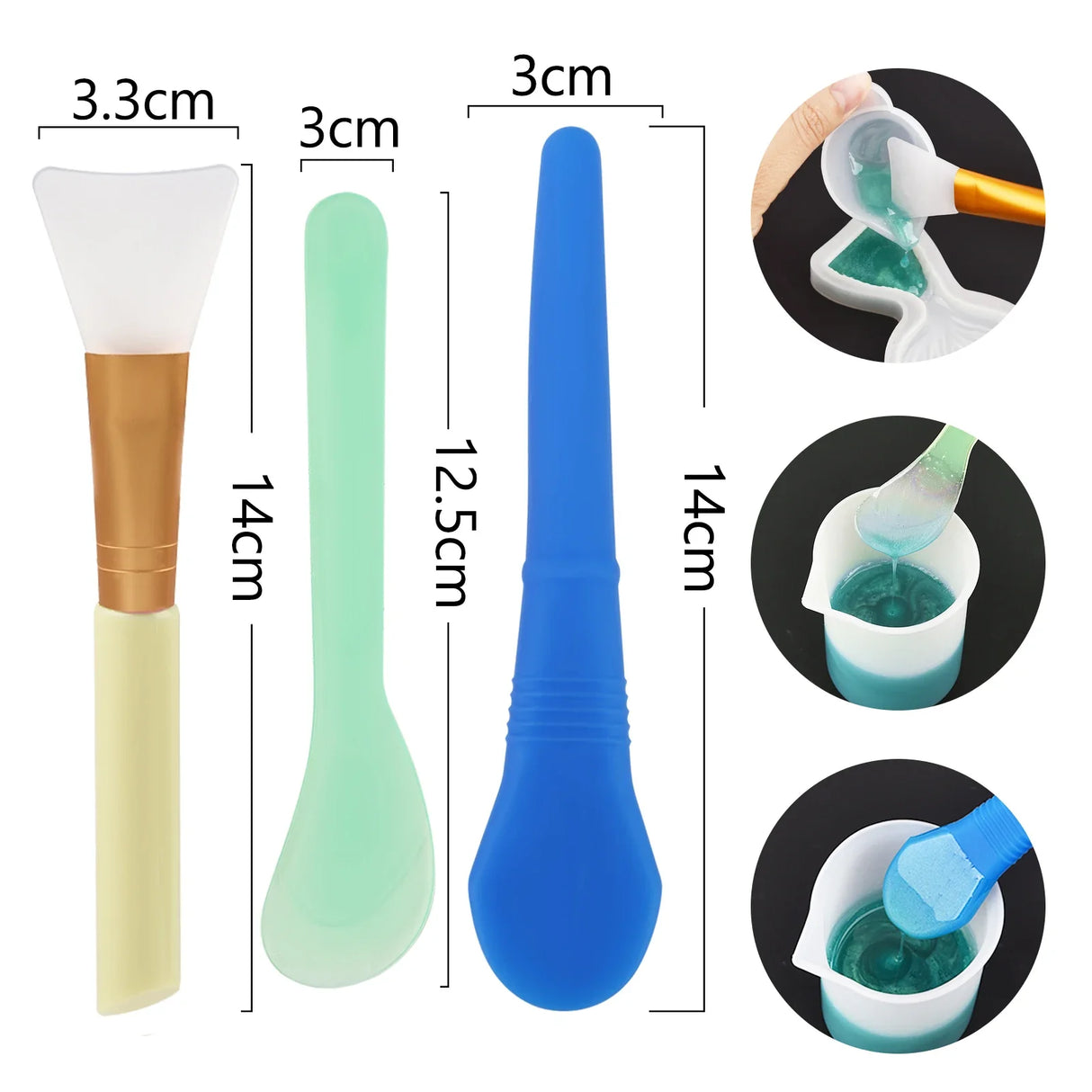 New DIY Crystal Dropping Glue Tool Set Measuring Cup Dropper Spoon Finger Set Mixing Rod Dropping Glue Accessories Tool Set