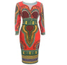 European and American national style women dress sub-skirt African fashion ladies printed dress