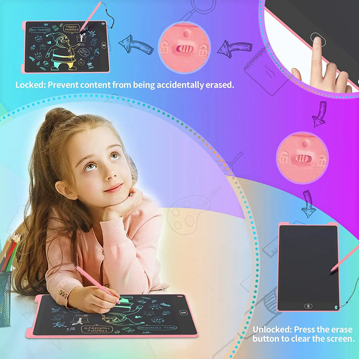 6.5/8.5/10/12/16 inch LCD Drawing Tablet kids toys for girls boys painting board Pizarra tablet para crianças juguetes de niños