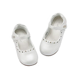 Dave Bella Children‘s Leather Shoes Girls White Flat Shoes Spring Non-slip Birthdays Party Princess Shoes For Kid DB1247925