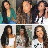 Jumbo Twist Hair 16 Inch Pre twisted Passion Twist Crochet Hair Pre-looped Crochet Braids Bohemian Water Wave Braiding Synthetic