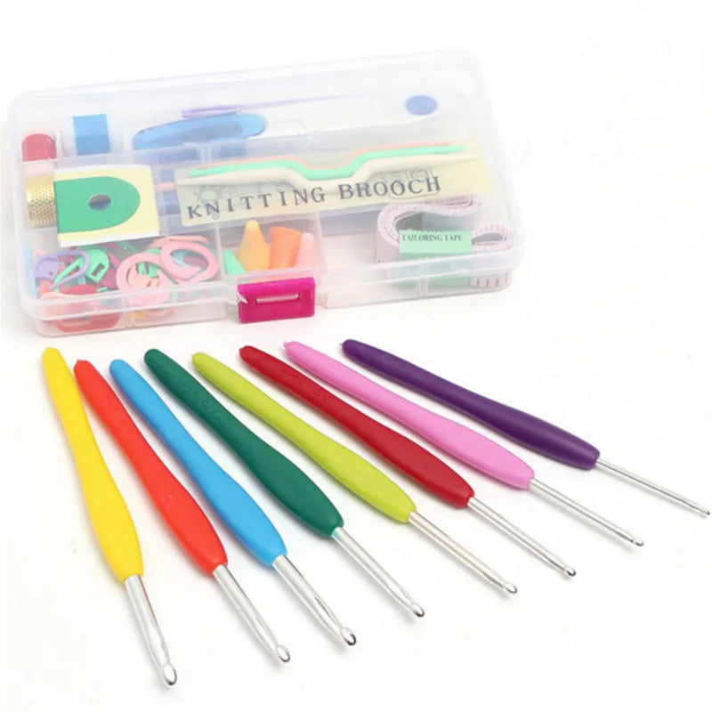 Hot sales16 Different sizes Crochet hooks Needles Stitches knitting Craft Case crochet set in Case Yarn Hook