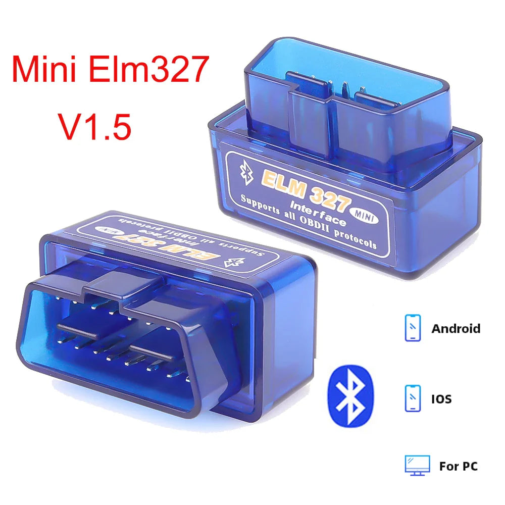 Newest ELM327 V1.5 OBD2 Scanner Bluetooth Mini ELM 327 Auto OBDII Car Diagnostic Tool For Android IOS PC EOBD Code Reader