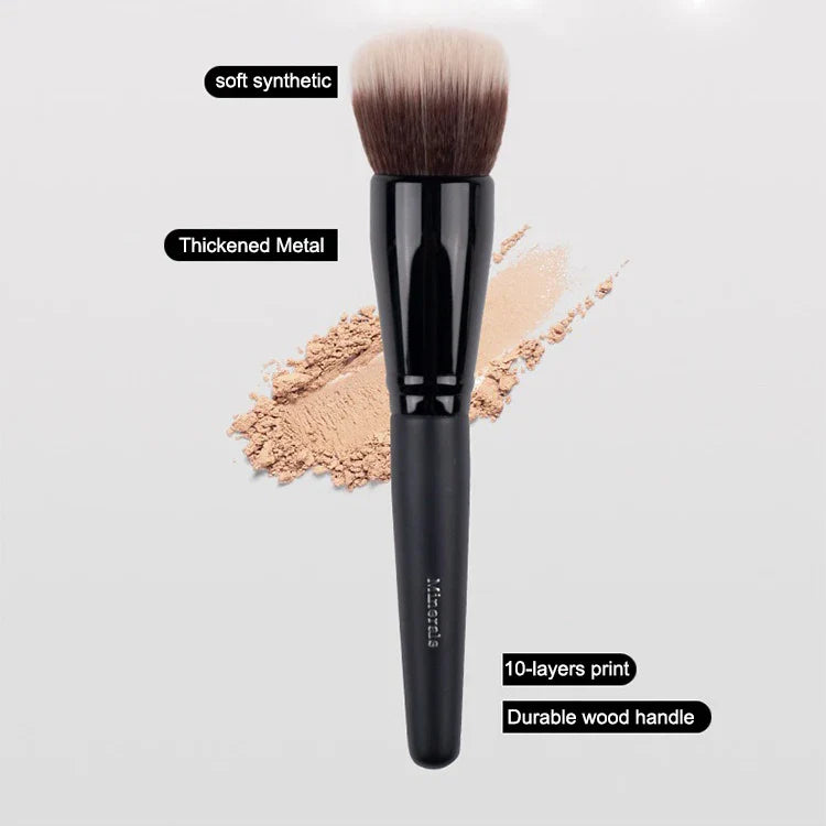 The Smooth Face Makeup Brush Duo Fiber Creamy Liquid Foundation Powder Cometic Tool with Synthetic Hair