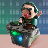 Dances DJ Rock Robot Pig baby Toys Electric Light Music Fun Electronic Pig Waddles Musical Toy For Christmas Thanksgiving Gift