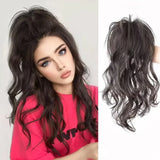 Aosiwig Synthetic Claw Ponytails Wig Long Pony Tail Extensions Natural Black Brown Curly Straight Fake False Hairpiece For Women