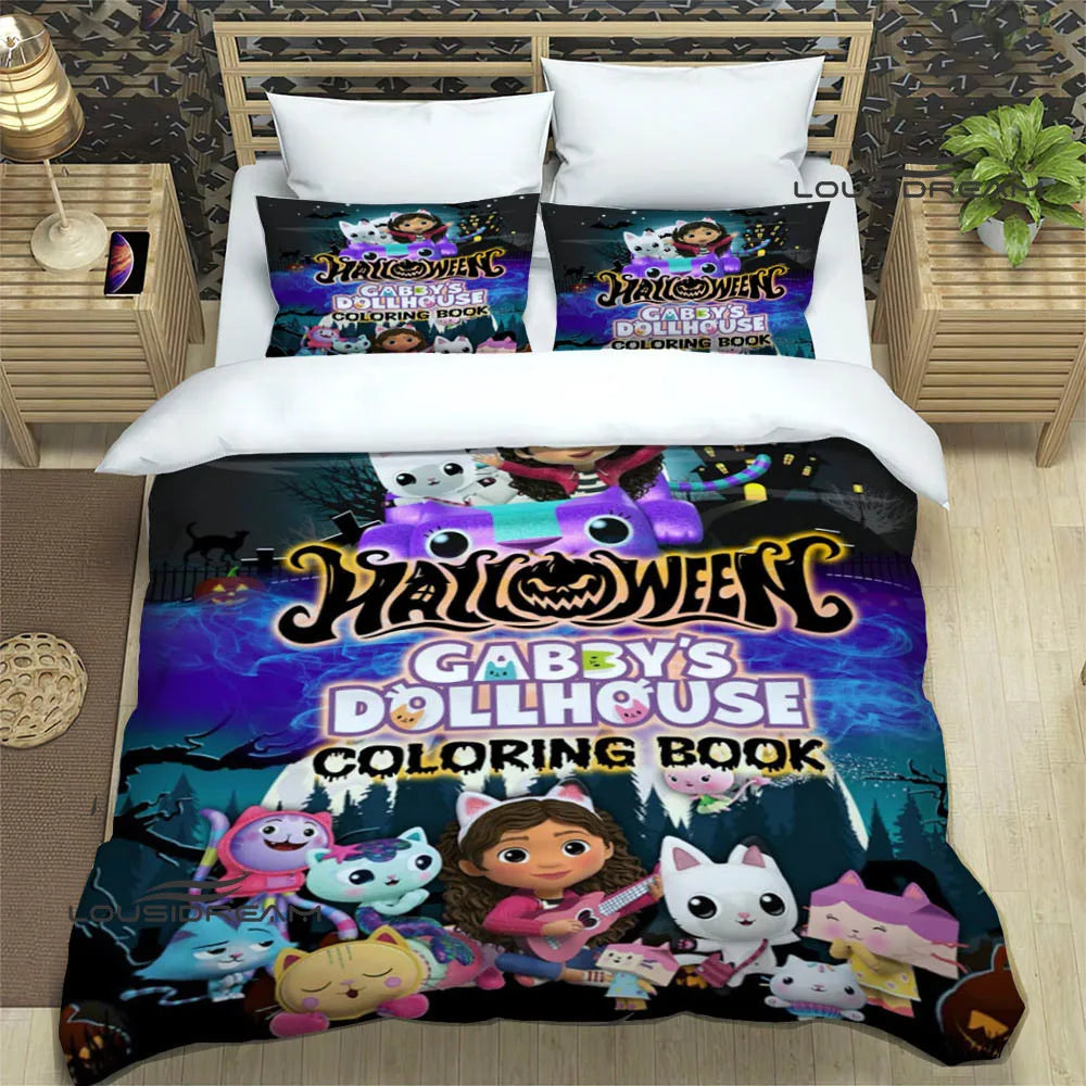 Gabby's Dollhouse Bedding Sets exquisite bed supplies set duvet cover bed comforter set bedding set luxury birthday gift