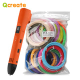 Innovative QCREATE 3D Pen with LCD Display, Adjustable Temperature & Speed, Includes 100m of PLA/PCL Filament