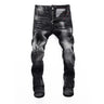 PLEINXPLEIN original design husband blue Stretch jeans mens slim denim trousers Skulls jeans Stretch jeans pants for men