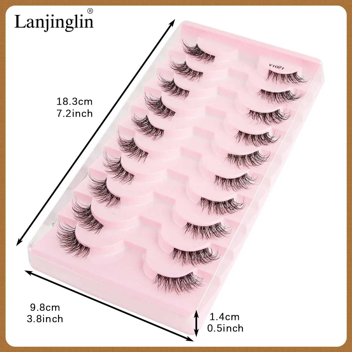 Half Eye Lashes 2/20 Boxes Natural Long Wholesale 3D Mink Lashes Clear Band Eyelash Extensions Makeup Tools Faux Cils maquillaje