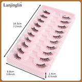 Half Eye Lashes 2/20 Boxes Natural Long Wholesale 3D Mink Lashes Clear Band Eyelash Extensions Makeup Tools Faux Cils maquillaje