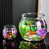 Plastic Transparent Fish Tank Aquariums Goldfish Bowl Round Impact Broken-resistant Office Table Hall Viewing Turtle Fish Tank