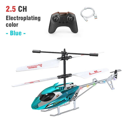 RC Helicopter 2.5CH Remote Control Airplane Kids Toy Resistant Collision Alloy Wireless Aircraft Toys for Boys Children Gifts